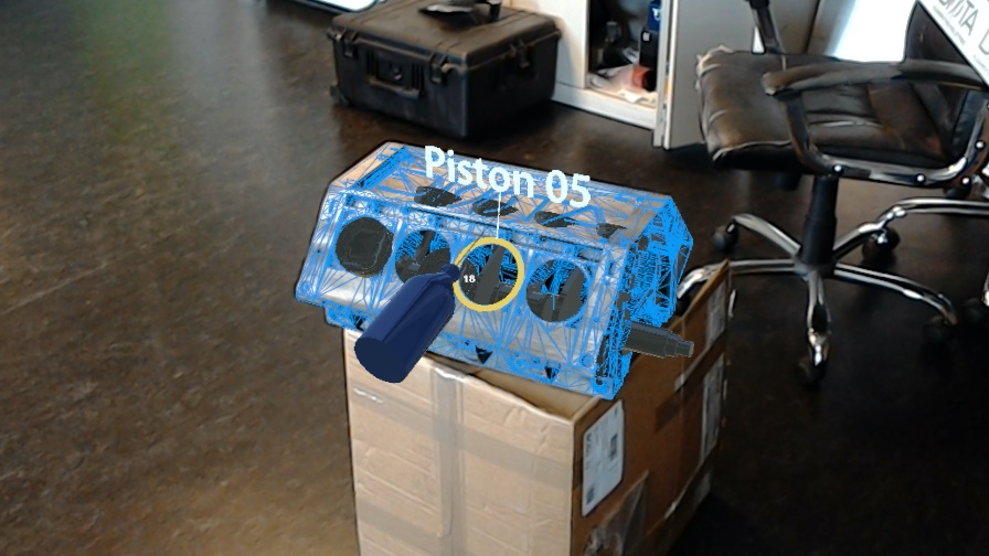 Registration AR sur une pièce (Piston 05)